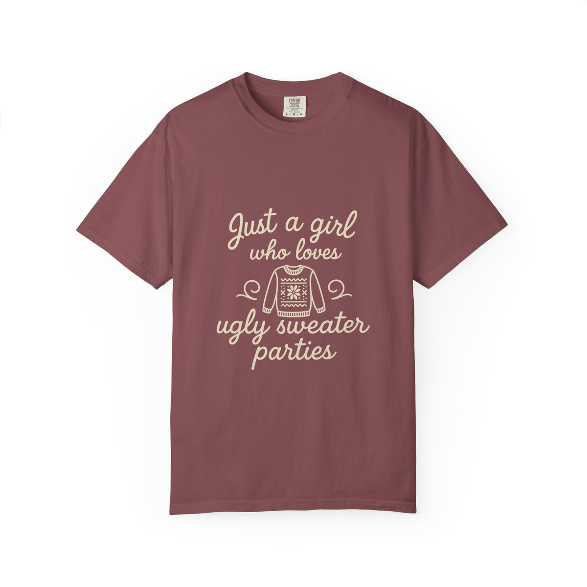 Ugly Sweater Party T-Shirt — "Just a Girl Who Loves Ugly Sweater Parties" - Trending Now - October 2026