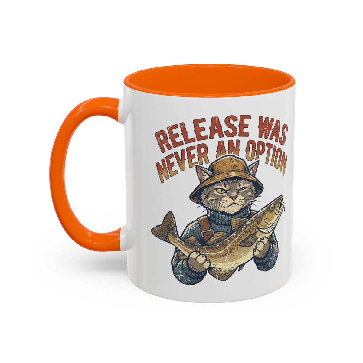 "Release Was Never An Option" Funny And Witty Accent Coffee Mug (11, 15oz)