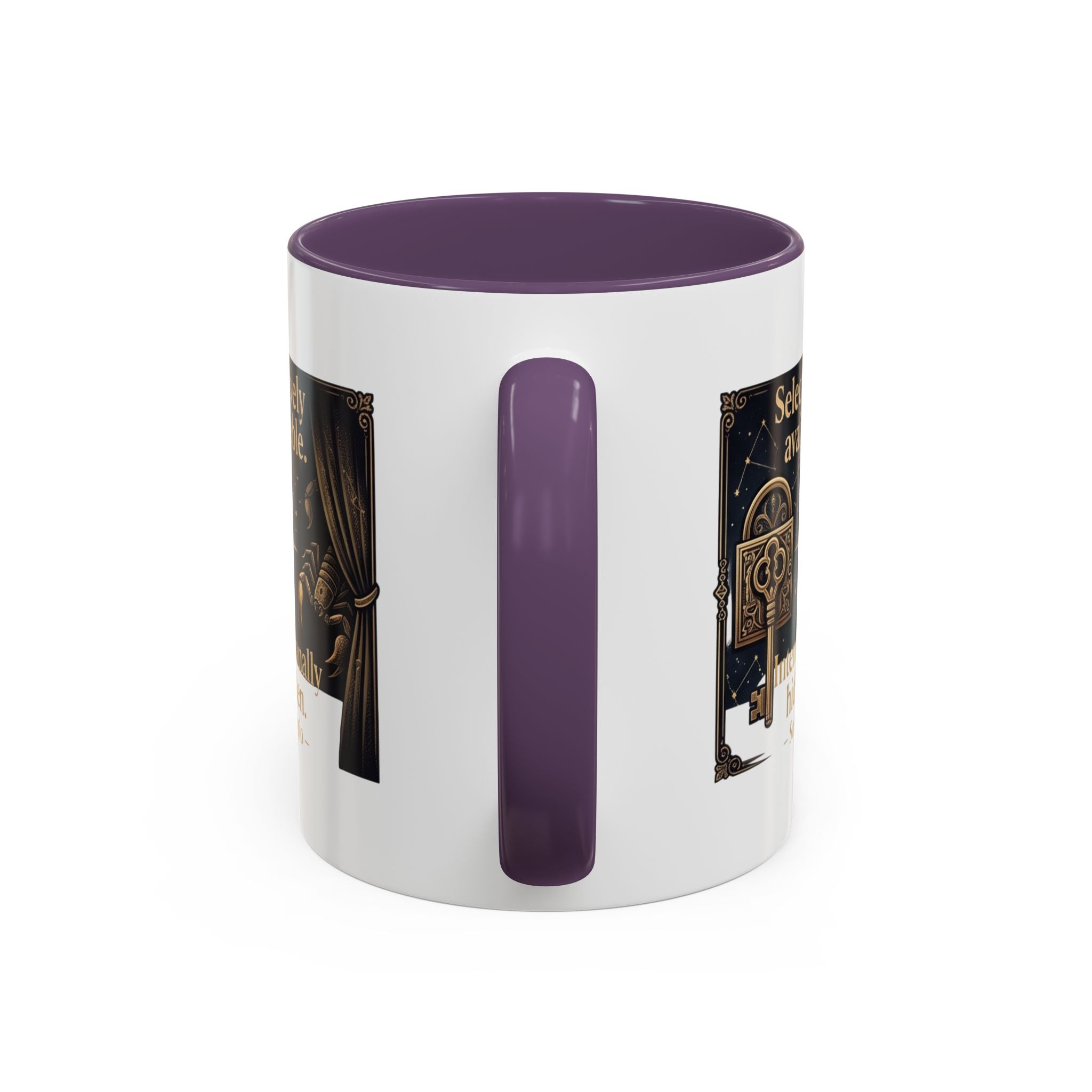 Scorpio Accent Coffee Mug — "Selectively Available, Intentionally Hidden" Zodiac Gift