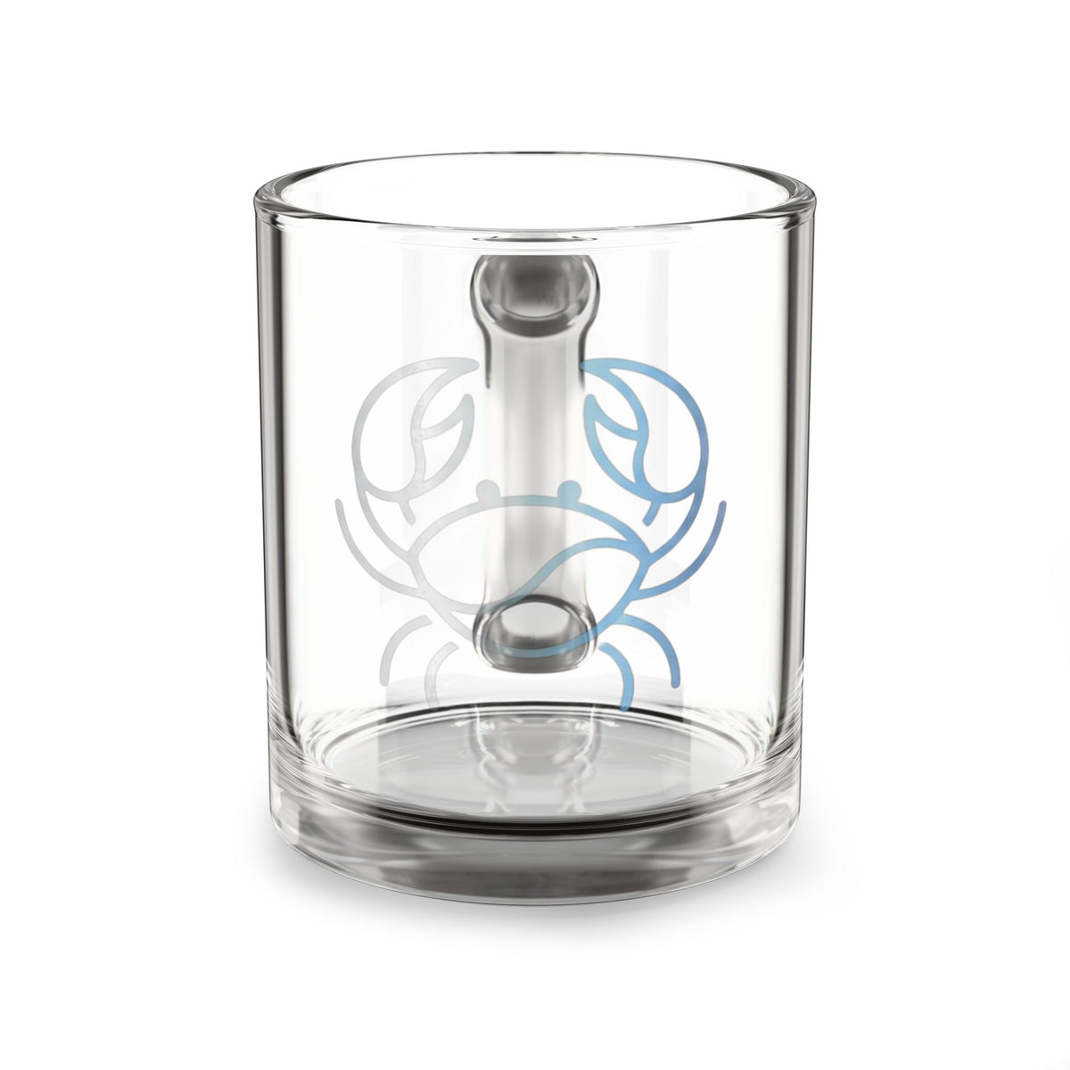 Cancer Zodiac Glass Mug — 10oz Astrological Crab Coffee Cup