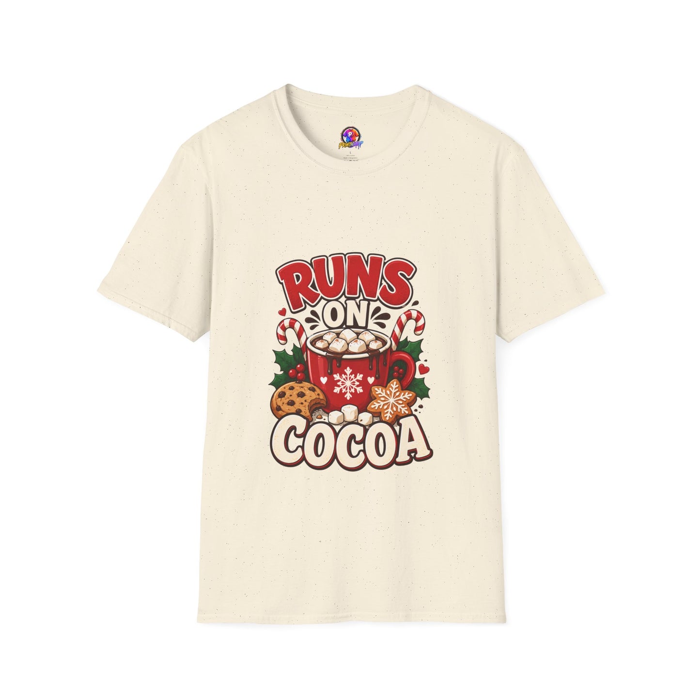 T-Shirt — Runs On Cocoa Holiday Graphic Tee