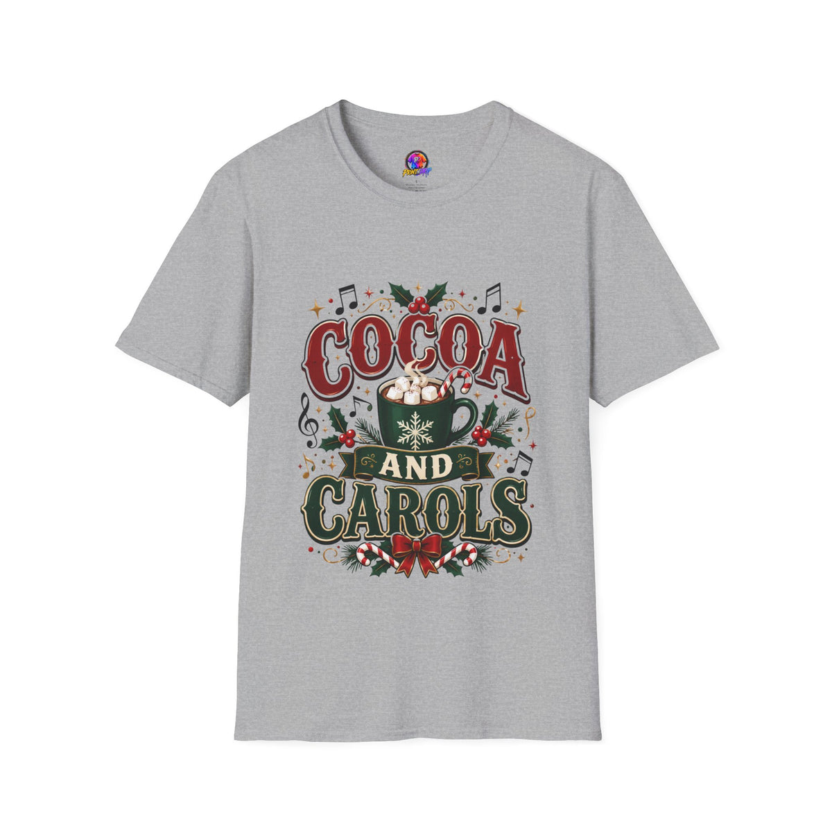 Cocoa and Carols T-Shirt — Cozy Holiday Cocoa Graphic Tee