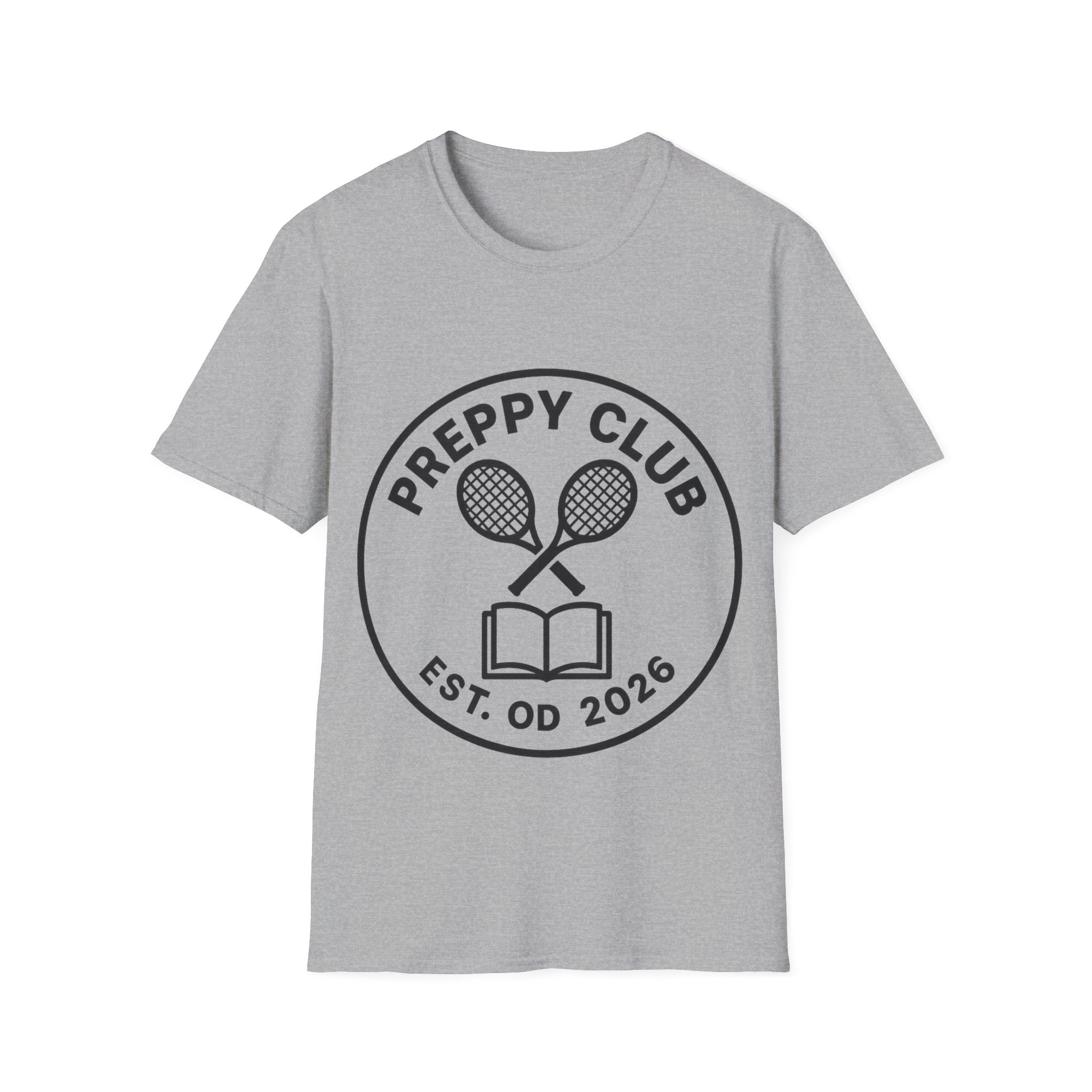 Preppy Club Tennis T‑Shirt — 'Preppy Club' Logo Tee (Est. 2026) - Trending Now - August 2026 Trends - Everyday Sporty T-shirt