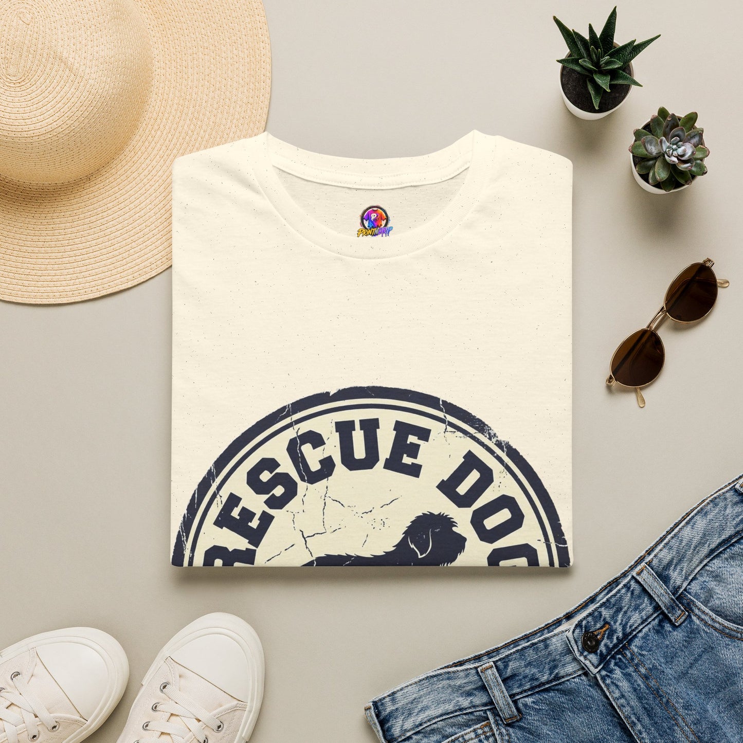 Rescue Dog Dad T-Shirt – Vintage Shelter Pup Support Tee