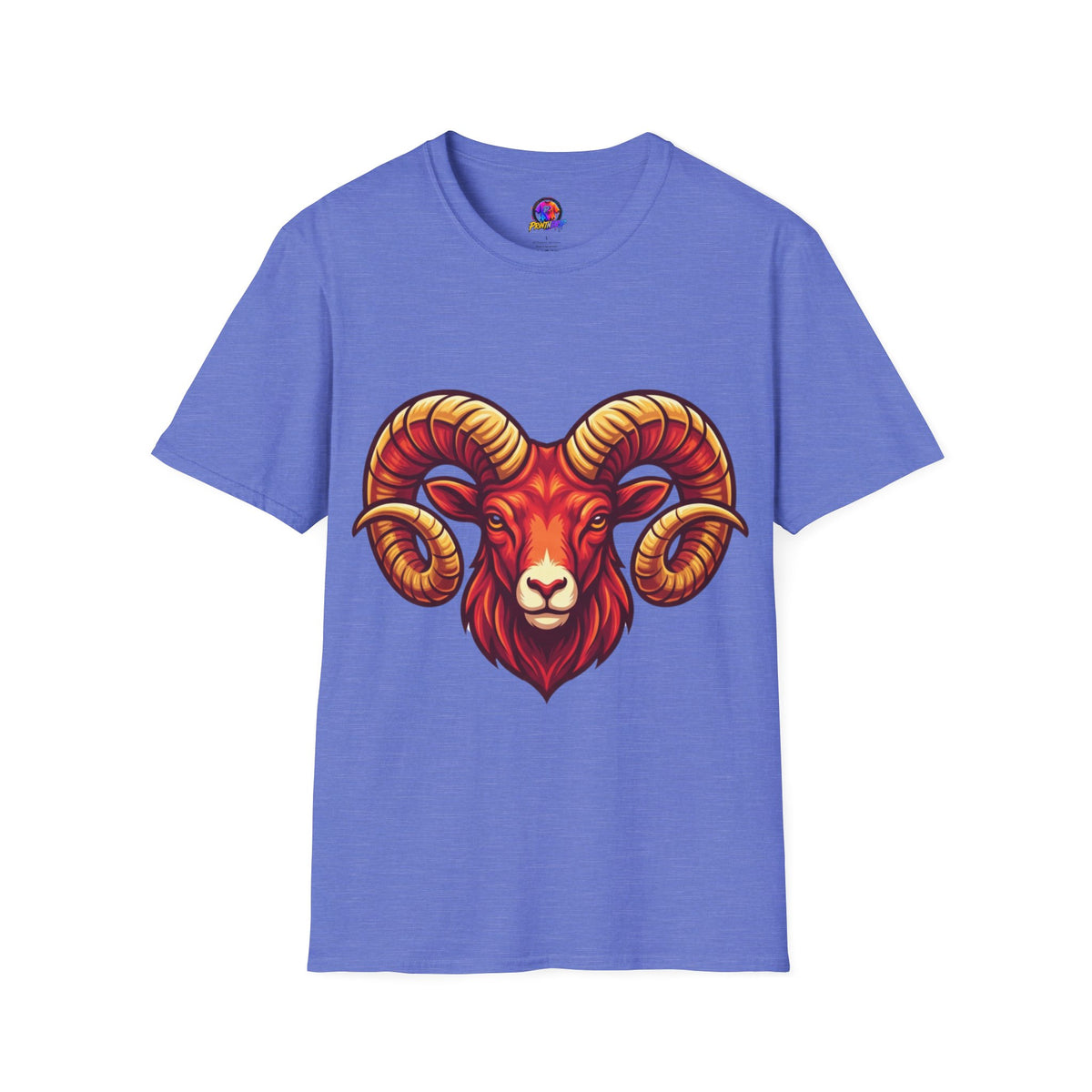 Aries Zodiac Ram Skull T-Shirt — Bold Goat Horn Graphic Tee (Aries/Zodiac)