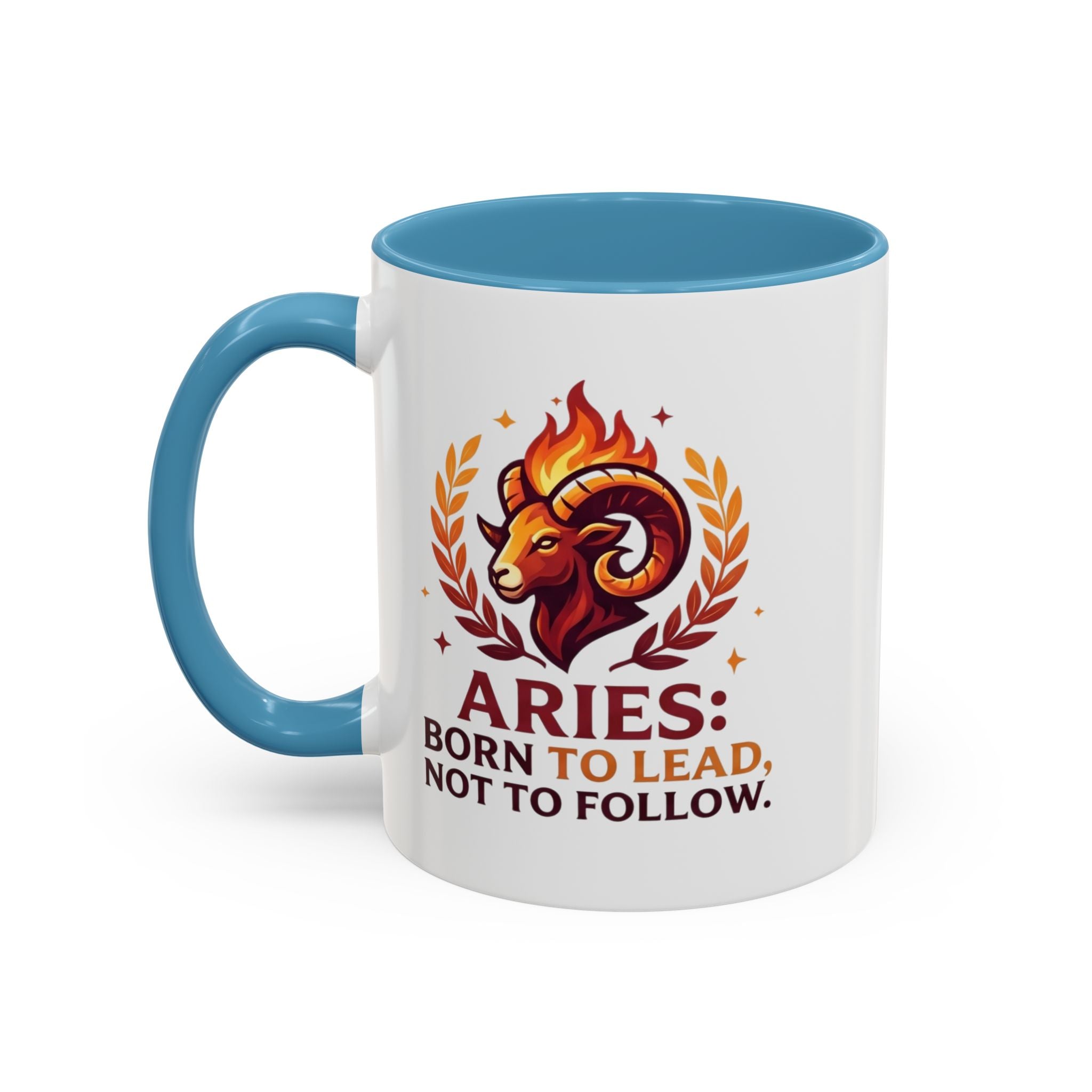 Aries Coffee Mug — "Aries: Born to Lead, Not to Follow" Zodiac Astrology Gift