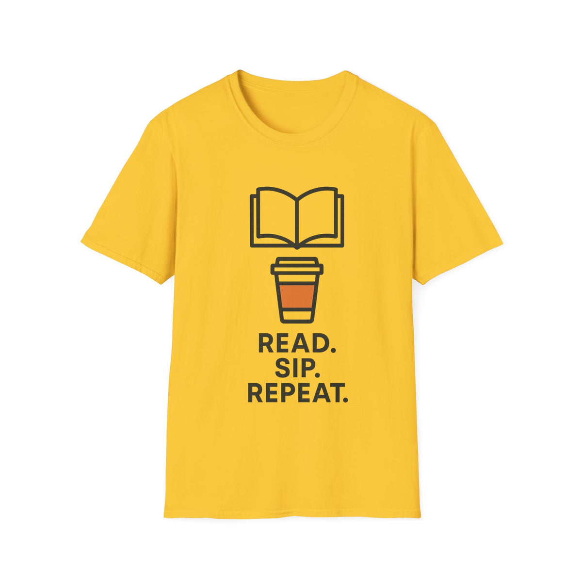 Read Sip Repeat Coffee Cup and Open Book White Graphic Tee - Trending Now - September 2026