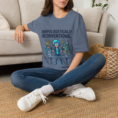 Unapologetically Unconventional T-Shirt — Quirky Steampunk Inventor Graphic Tee