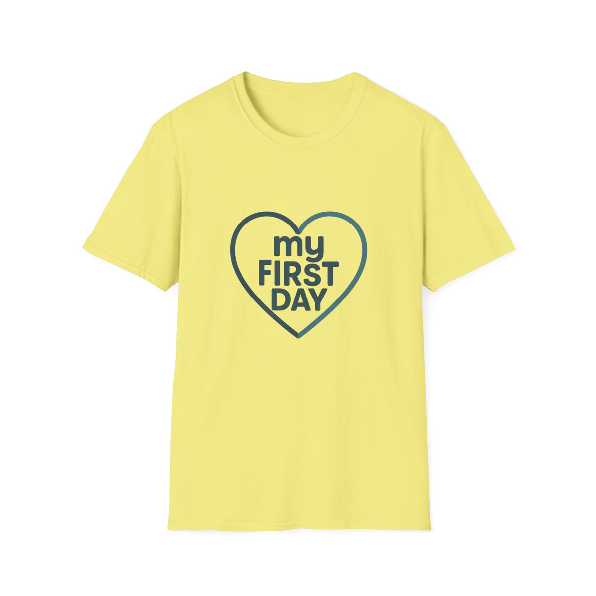 T-Shirt — Minimal Heart 'my first day' Graphic Tee, New Mom Gift - Trending Now - August 2026