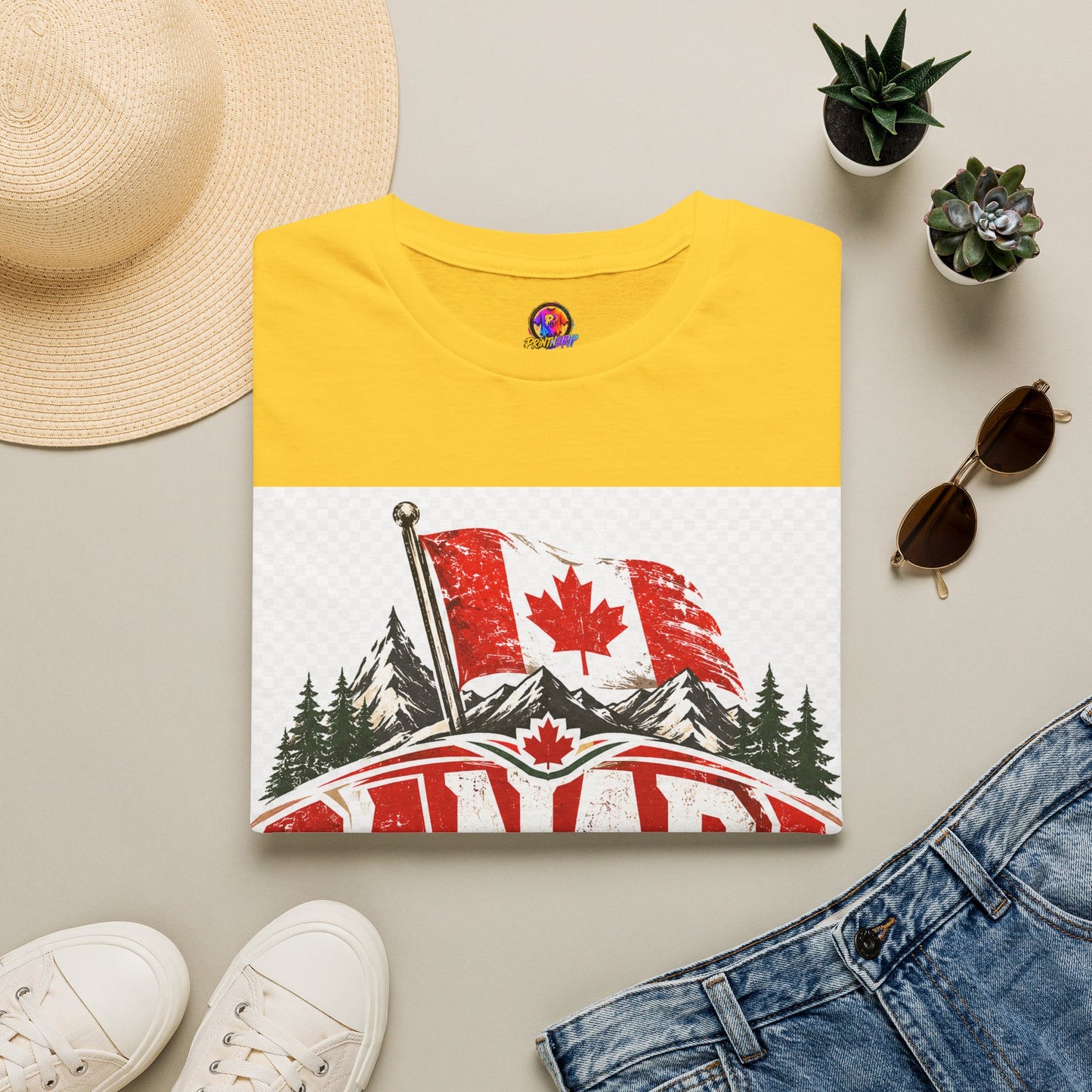 Canada Soccer T‑Shirt — Canadian Flag & Maple Leaf Crest