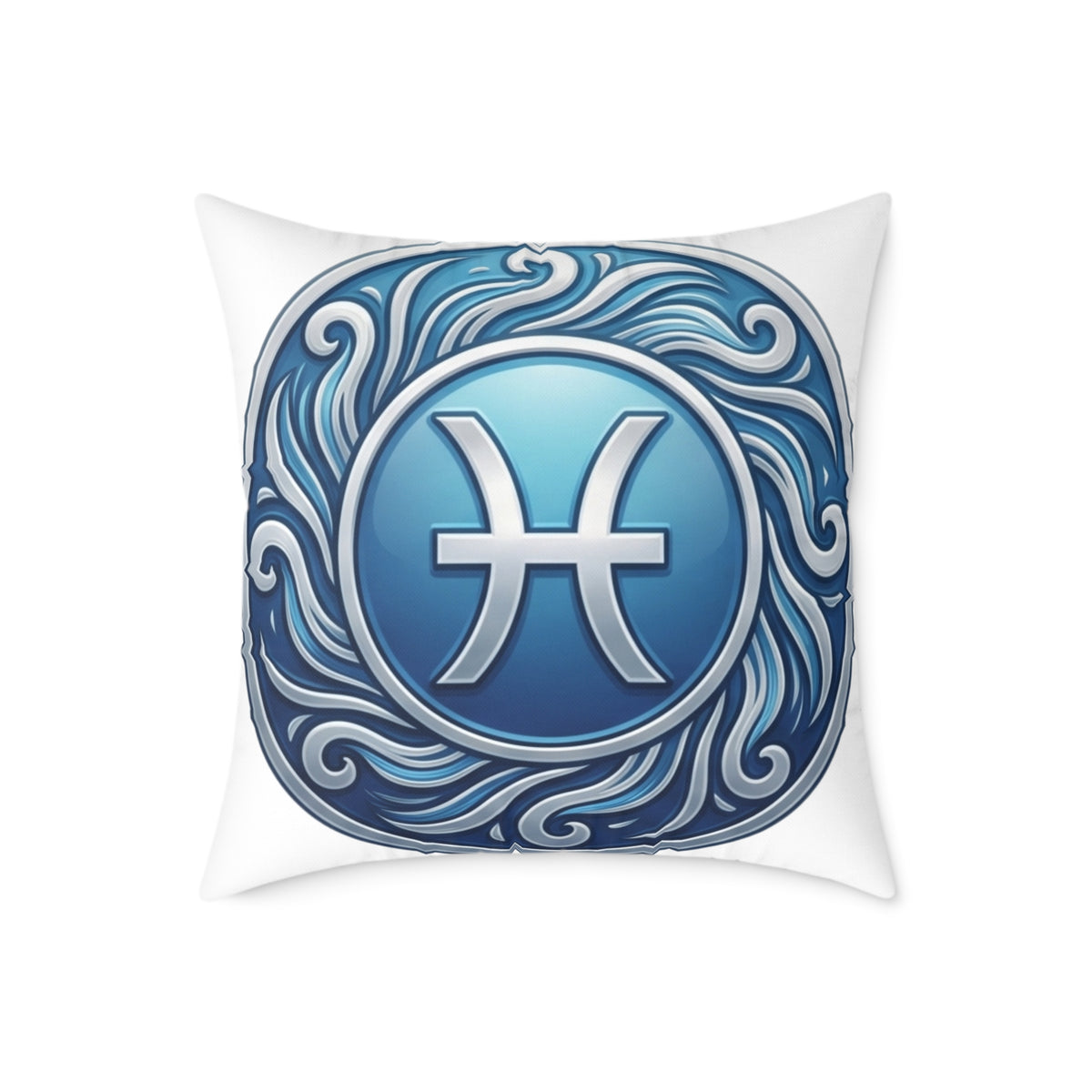 Pisces Zodiac Astrological Square Poly Canvas Pillow