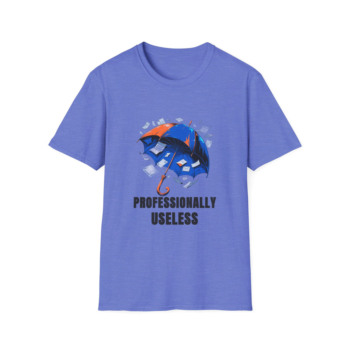 Professionally Useless T-Shirt — Illustrated Umbrella Graphic - Trending Now - August 2026
