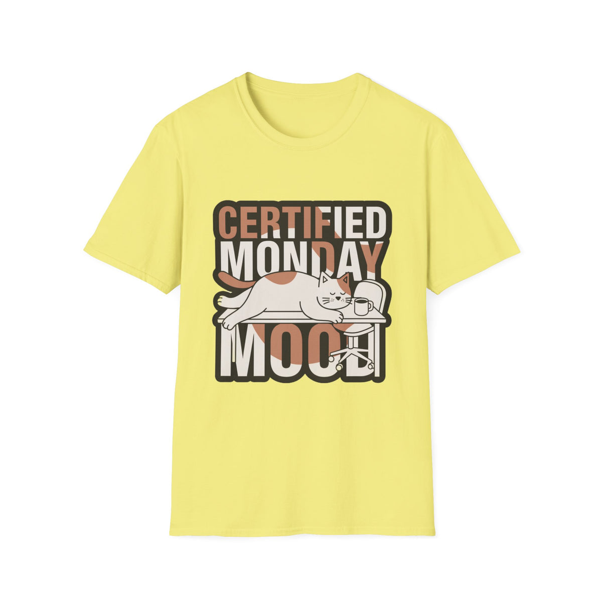 Certified Monday Mood T-Shirt — Funny Cat Graphic Tee - Trending Now - August 2026