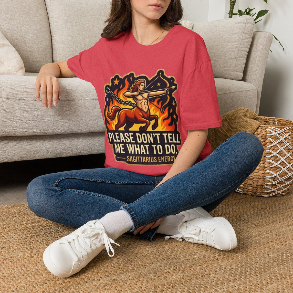 Sagittarius Archer T-Shirt — "Please Don't Tell Me What To Do" Zodiac Graphic