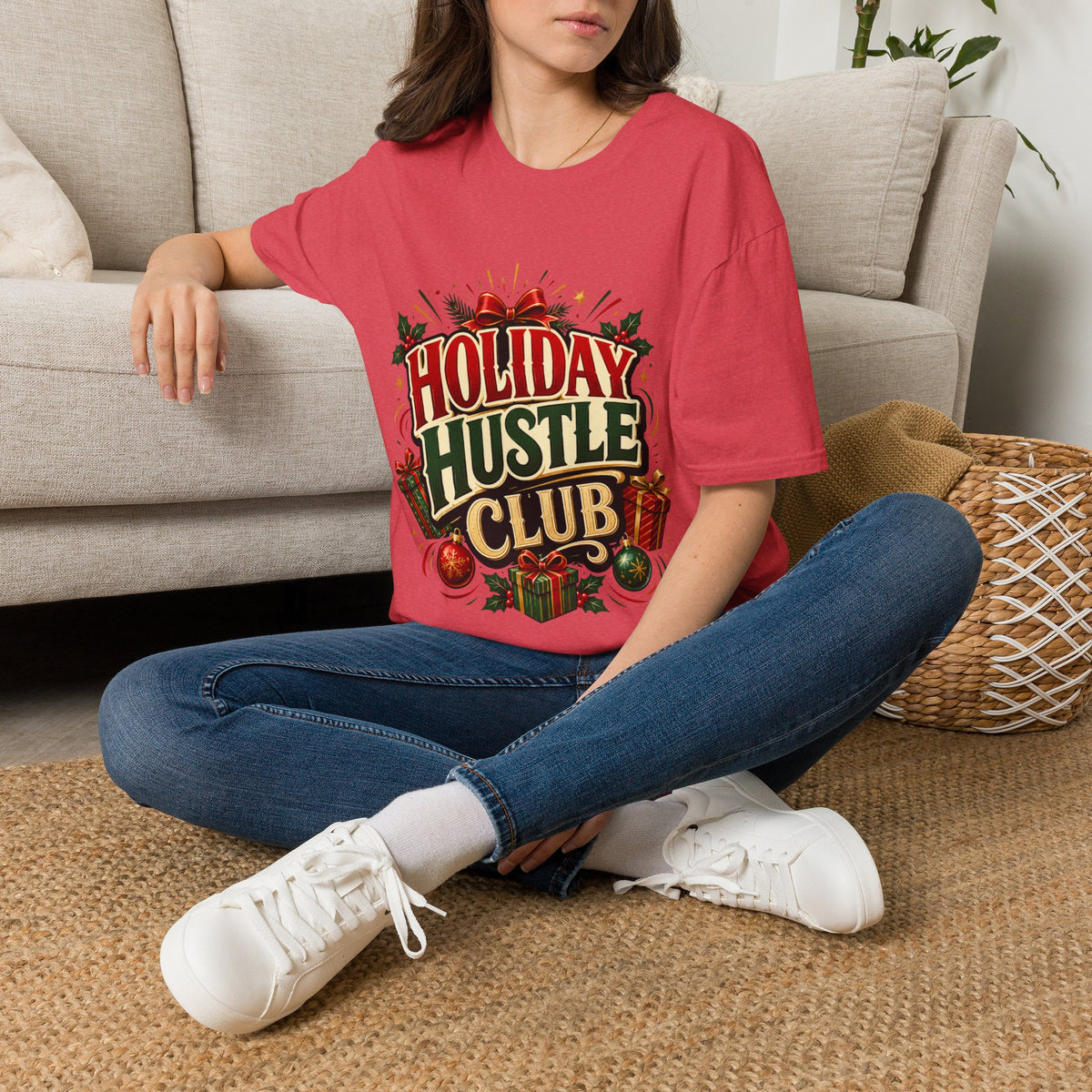 Holiday Hustle Club T-Shirt — Funny Christmas Graphic Tee
