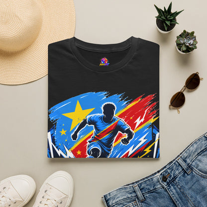 Congo Soccer T-Shirt — Congo Blue Rise Football Fan Tee