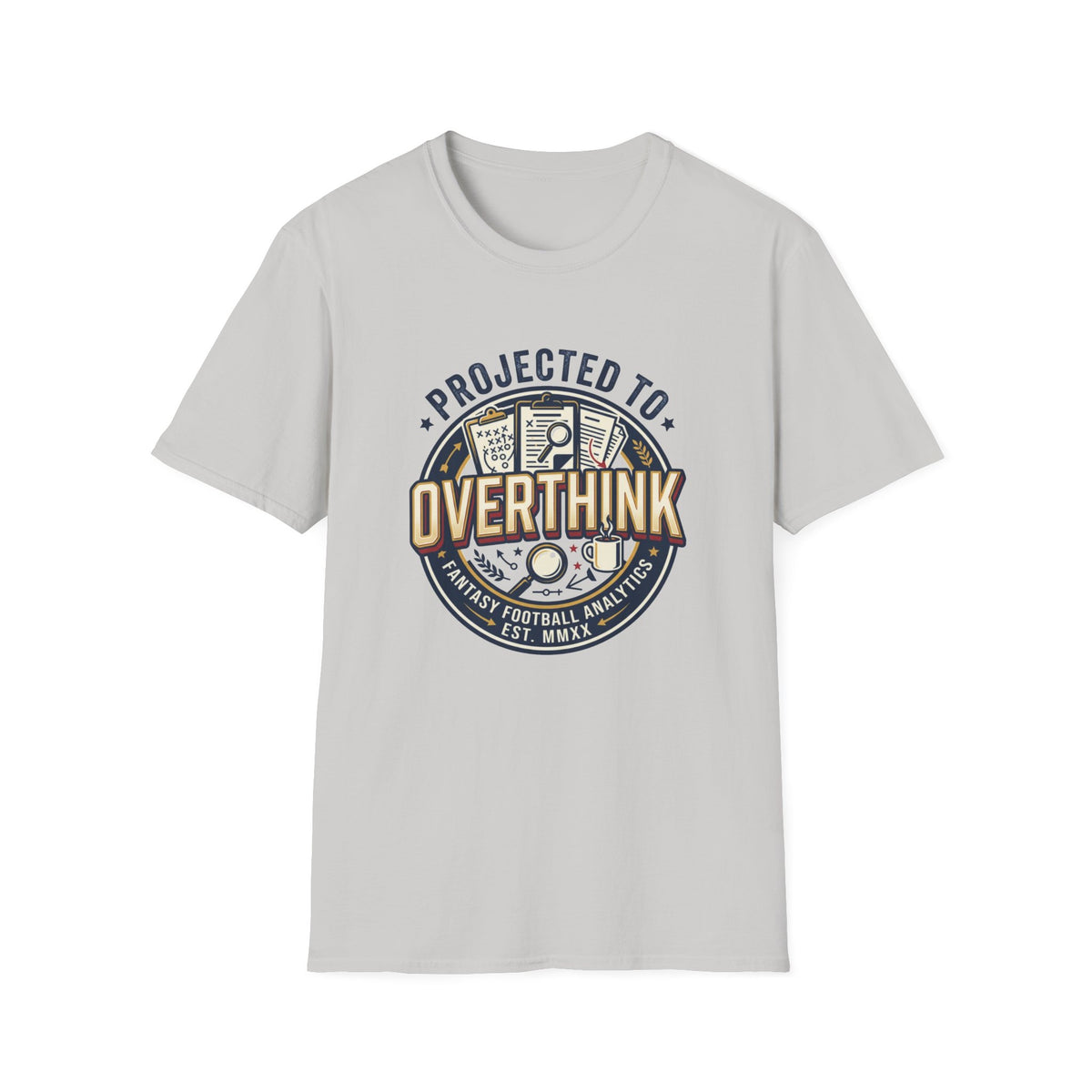 Overthink Club Graphic T-Shirt — 'Proudly Overthink' Vintage Badge Tee - Trending Now - August 2026