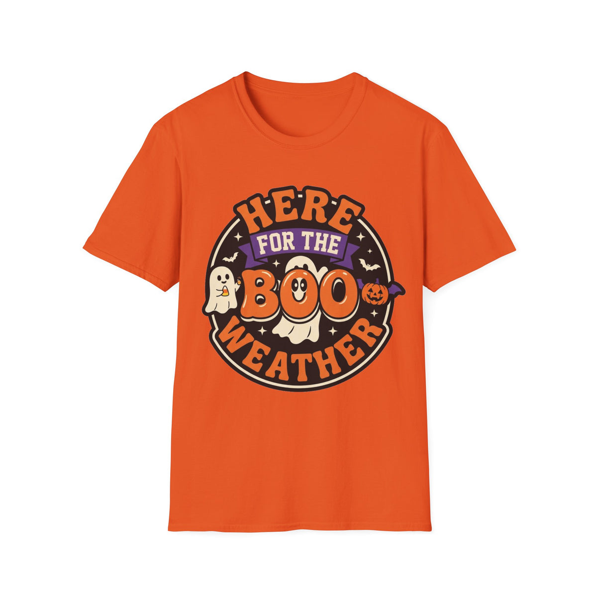 Halloween 'Here for the Boo Weather' T-Shirt - Trending Now - August 2026