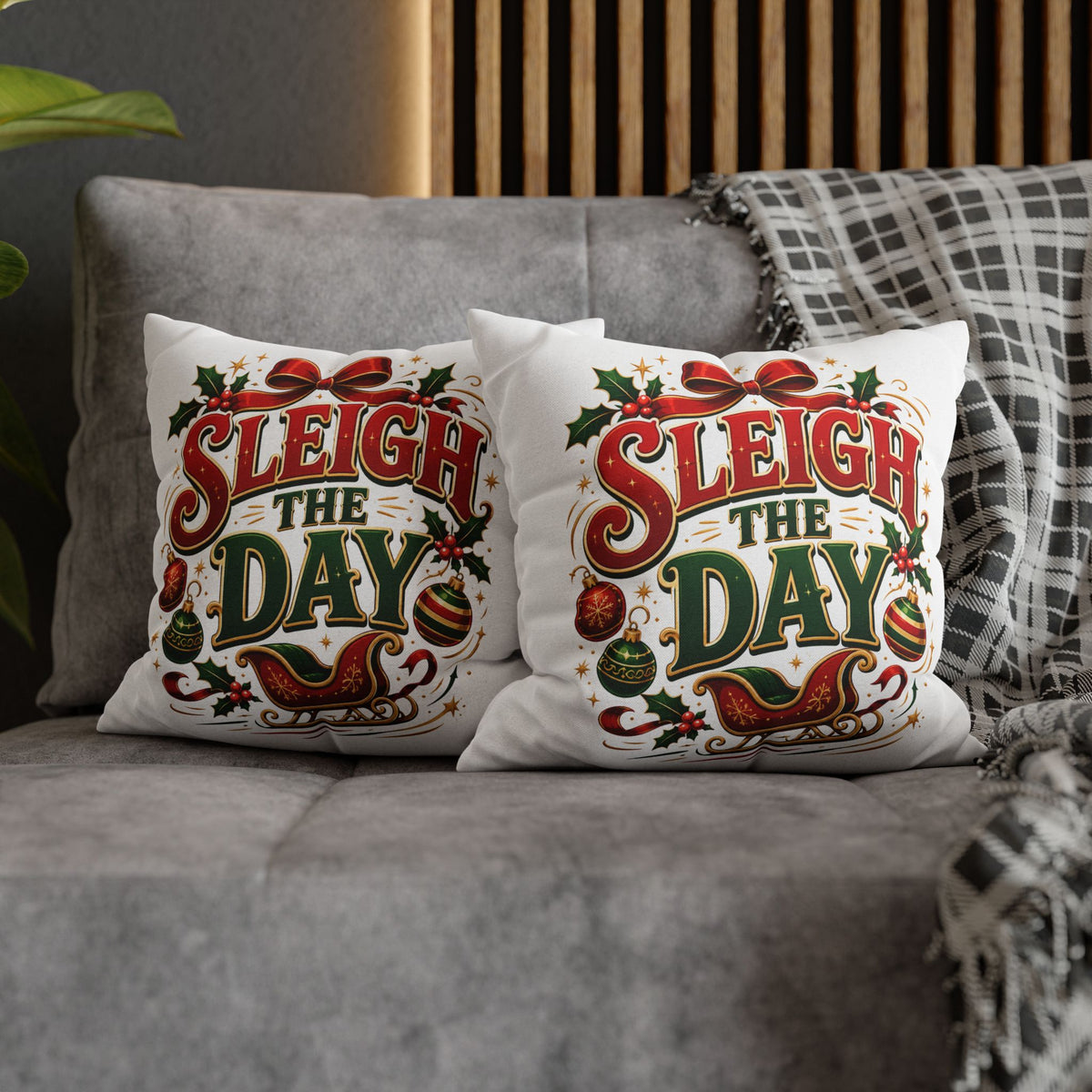 Christmas Sleigh the Day Christmas Pillowcase