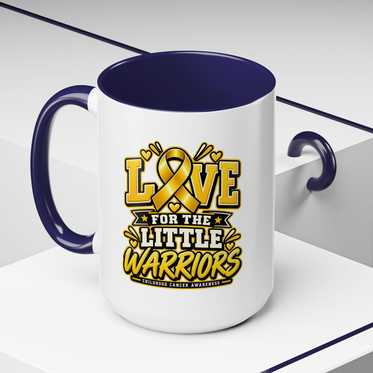 Coffee Mug — "Love for the Little Warriors" Childhood Cancer Awareness Accent Mug