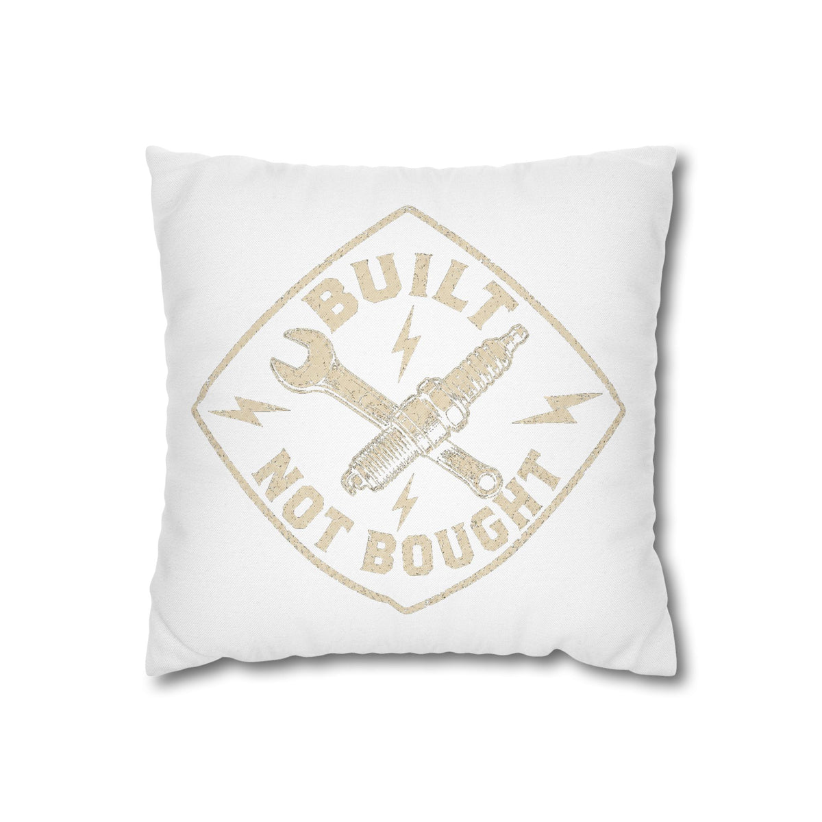 Built Not Bought Decorative Pillowcase Milo Bailey Dog Dad Mom — Mechanic & Auto Enthusiast Throw Pillow Cover
