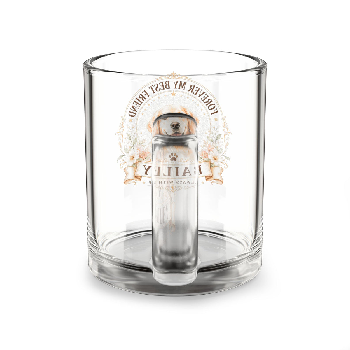 Milo Bailey Dog Dad Mom Glass Mug, 10oz
