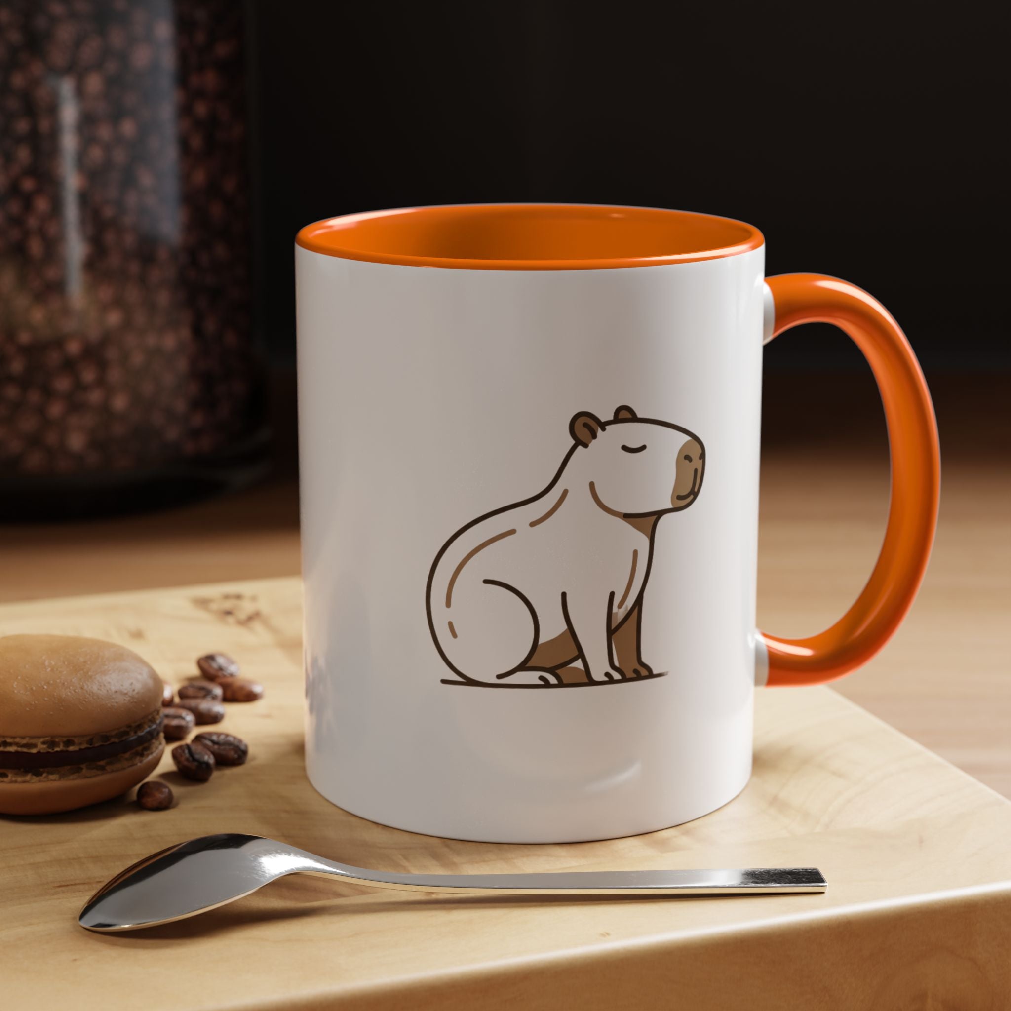 Funny Capybara Coffee Mug — Cute Relaxed Capybara Accent Mug