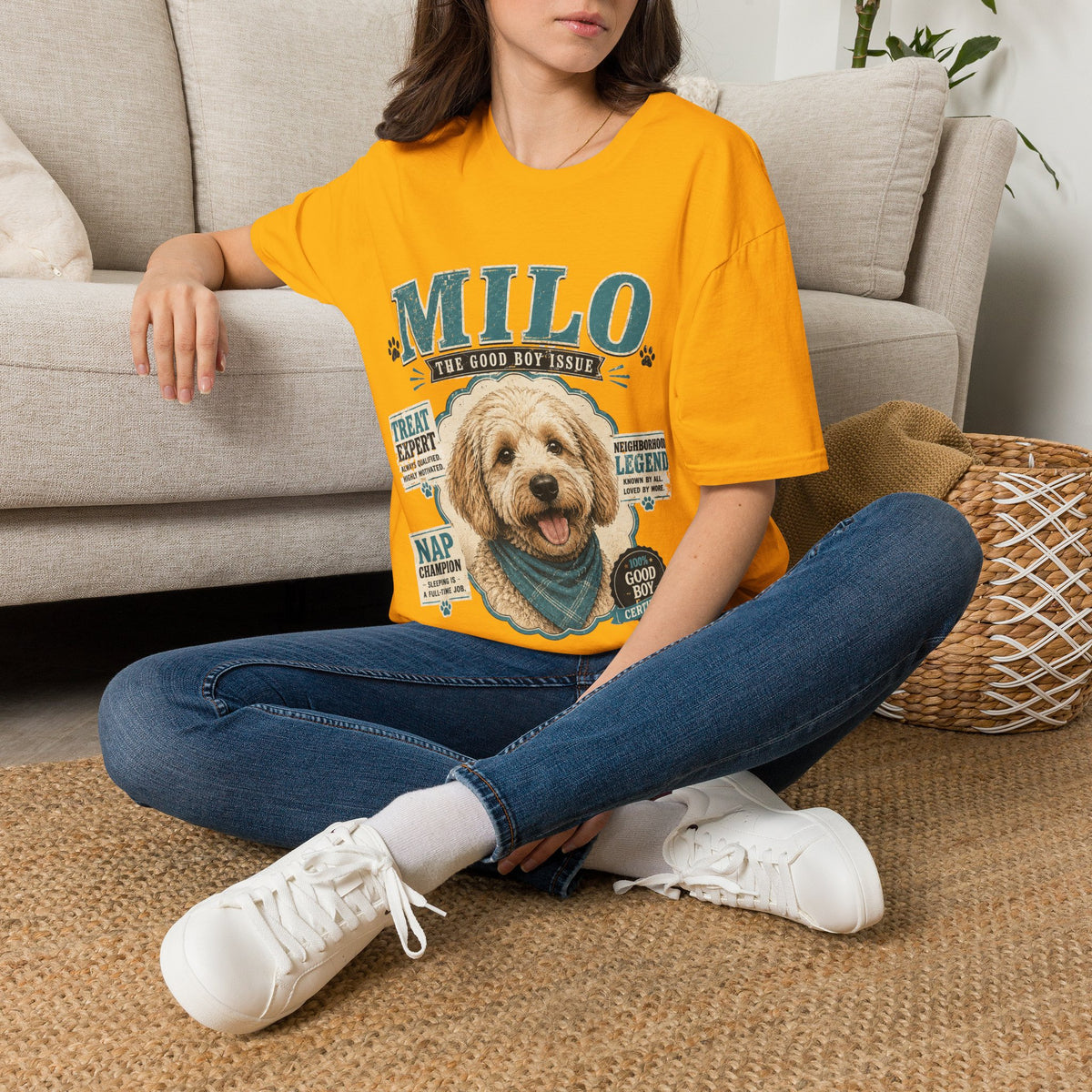 Milo "The Good Boy Issue" Dog Portrait T-Shirt