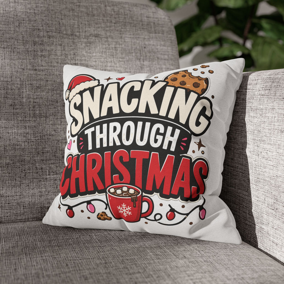 Snacking Through Christmas Pillowcase Modern Day Christmas