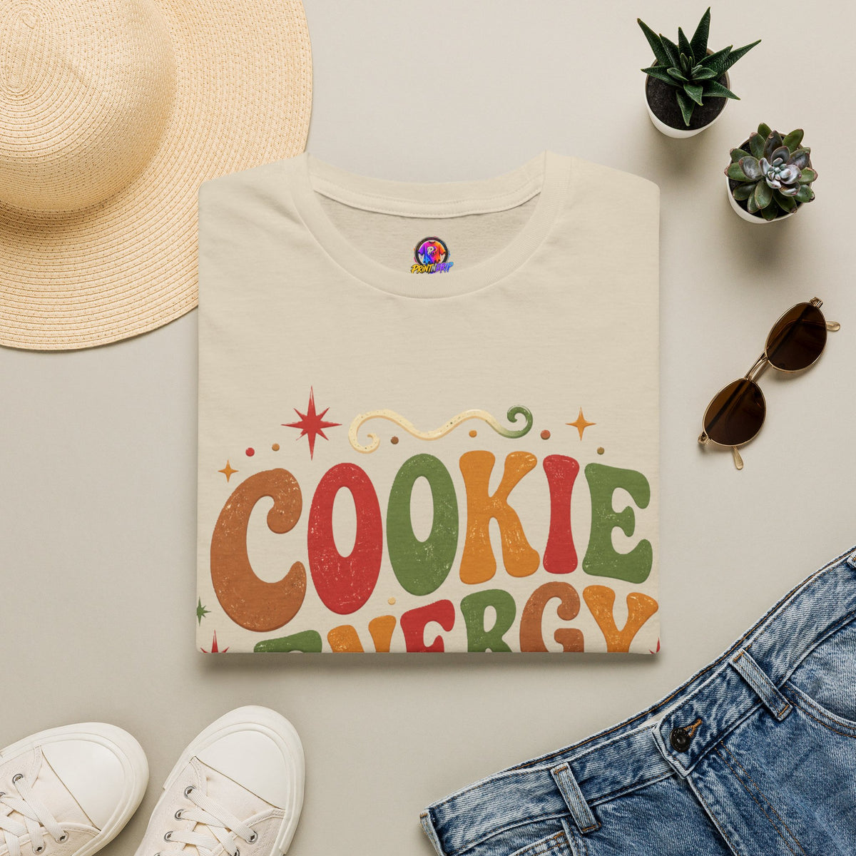 Cookie Energy Only T-Shirt — Festive Gingerbread Holiday Tee