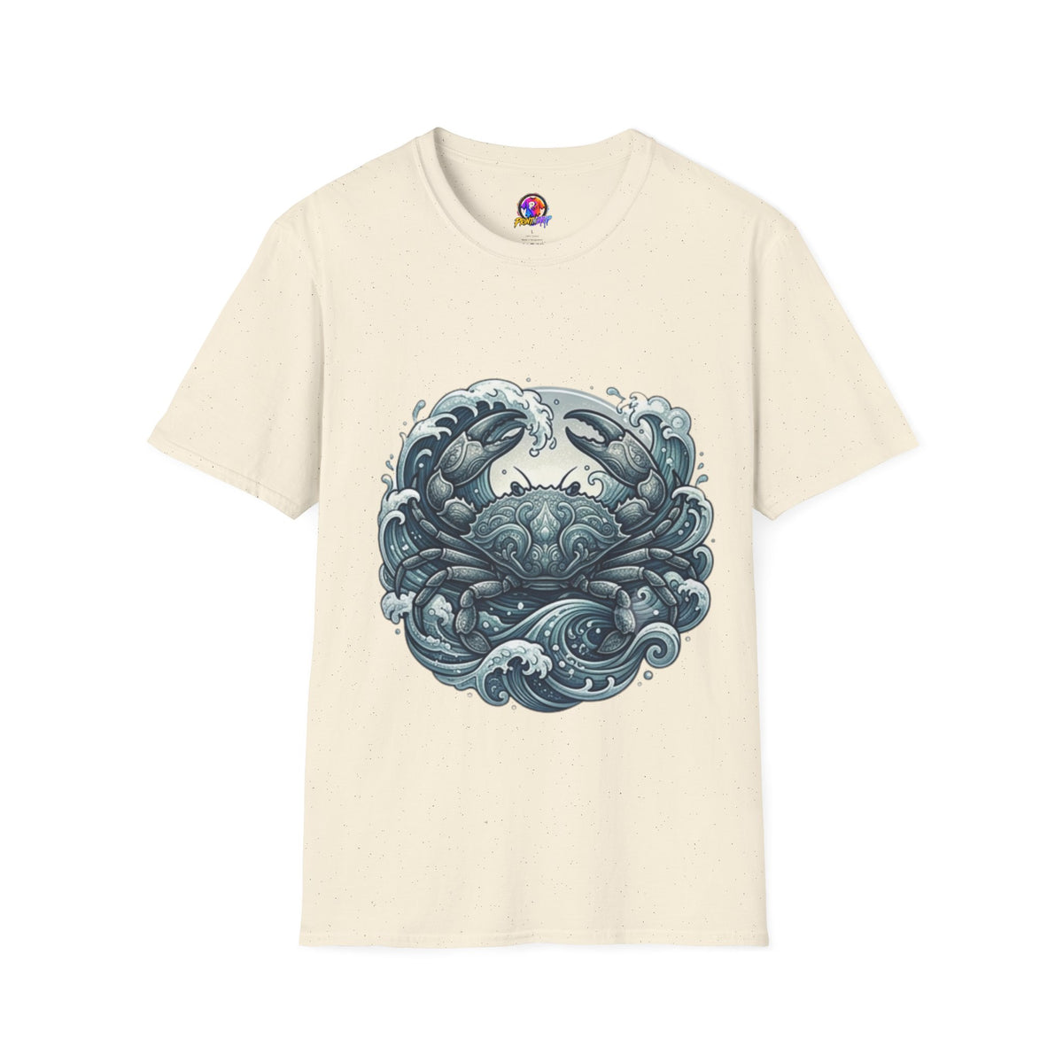 Cancer Zodiac Crab & Waves T-Shirt — Nautical Ocean Art Tee