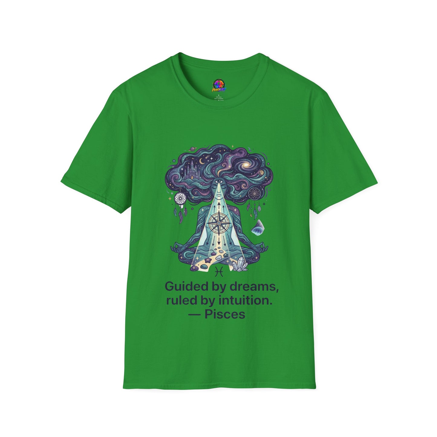 Dreamy Meditation T-Shirt — 'Guided by dreams, ruled by intuition' Spiritual Art Tee
