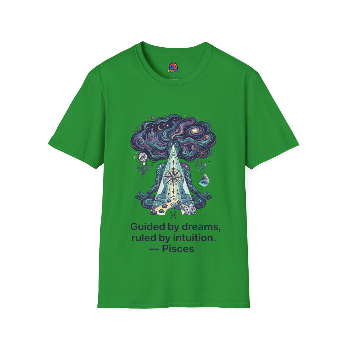 Dreamy Meditation T-Shirt — 'Guided by dreams, ruled by intuition' Spiritual Art Tee