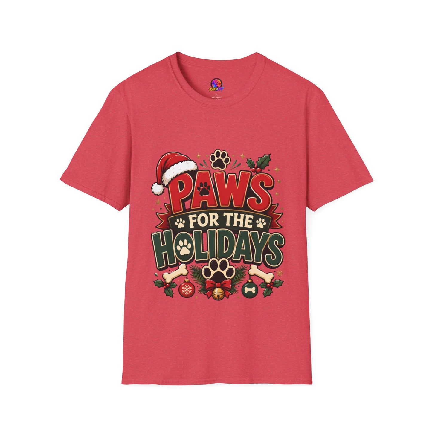 Paws for the Holidays T-Shirt — Festive Christmas Pet Lover Tee