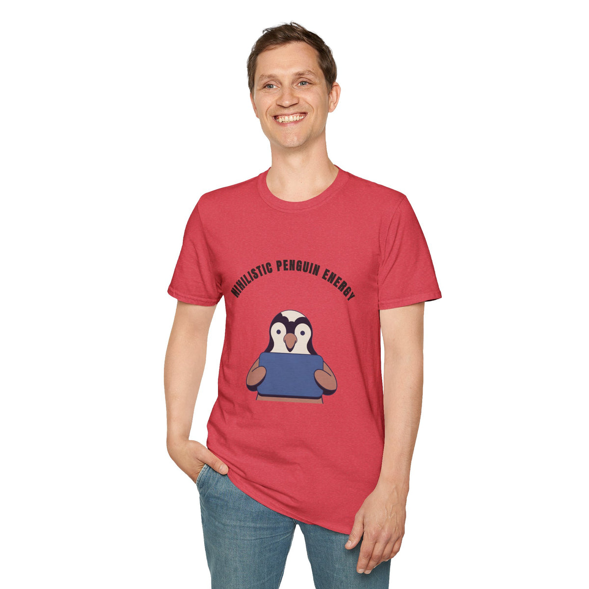 Nihilistic Penguin Energy T-Shirt — Cute Sarcastic Graphic Tee - Trending Now - September 2026