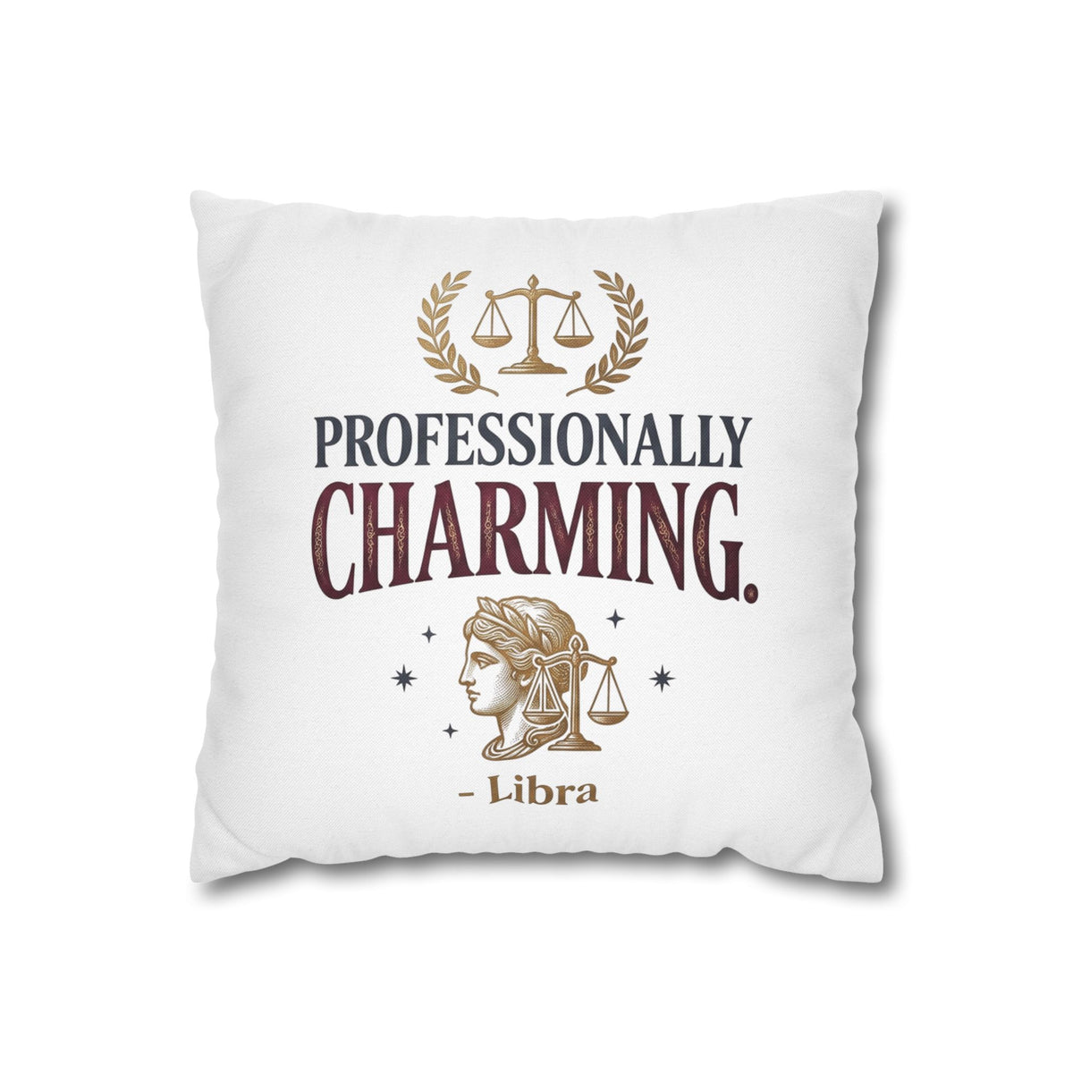 Libra Zodiac Professionally Charming Spun Polyester Square Pillowcase