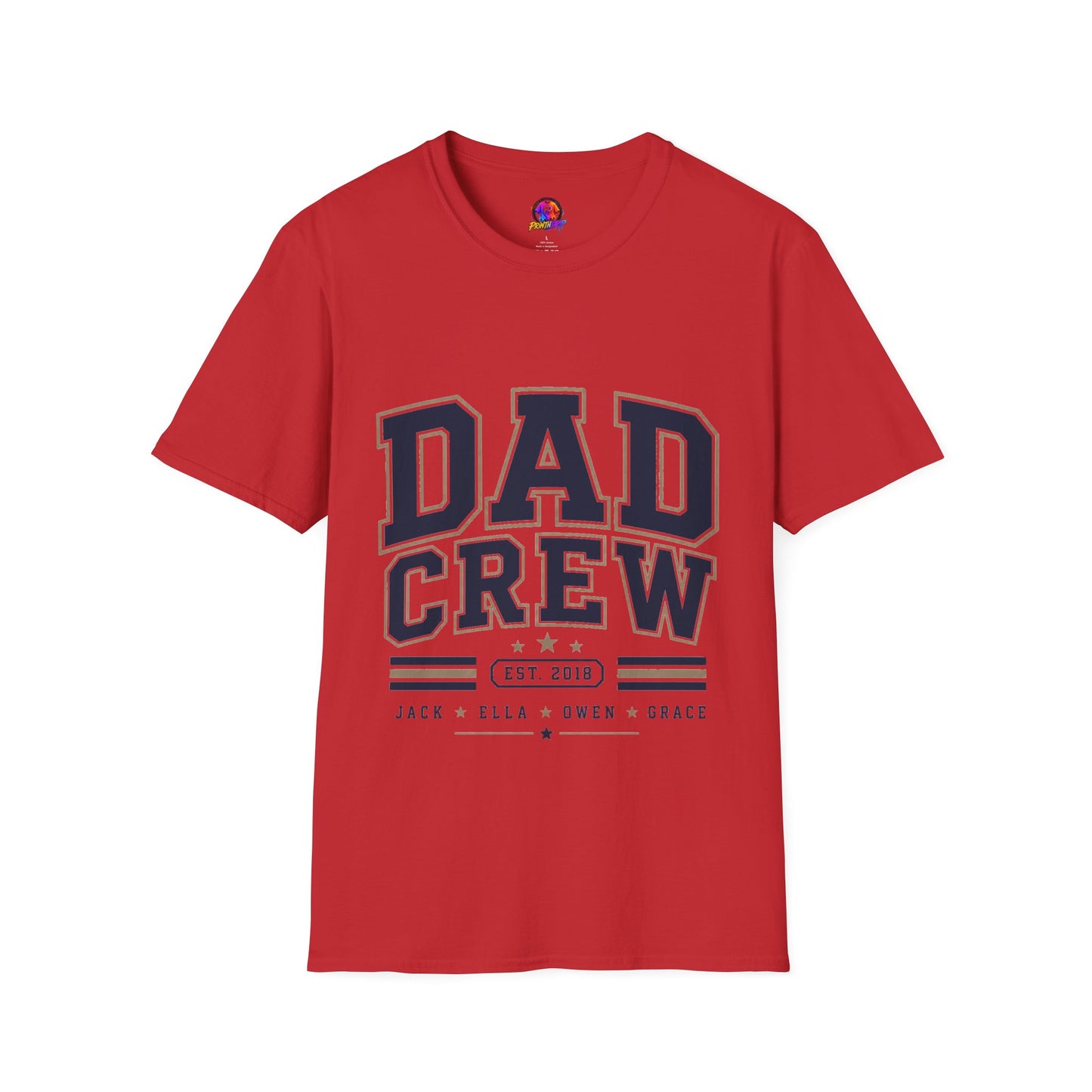 Dad Crew T-Shirt — Vintage Collegiate "DAD CREW" Father's Day Tee