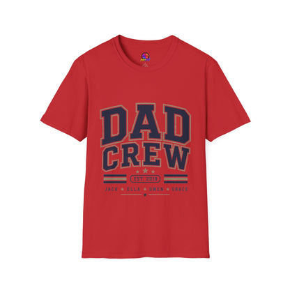 Dad Crew T-Shirt — Vintage Collegiate "DAD CREW" Father's Day Tee