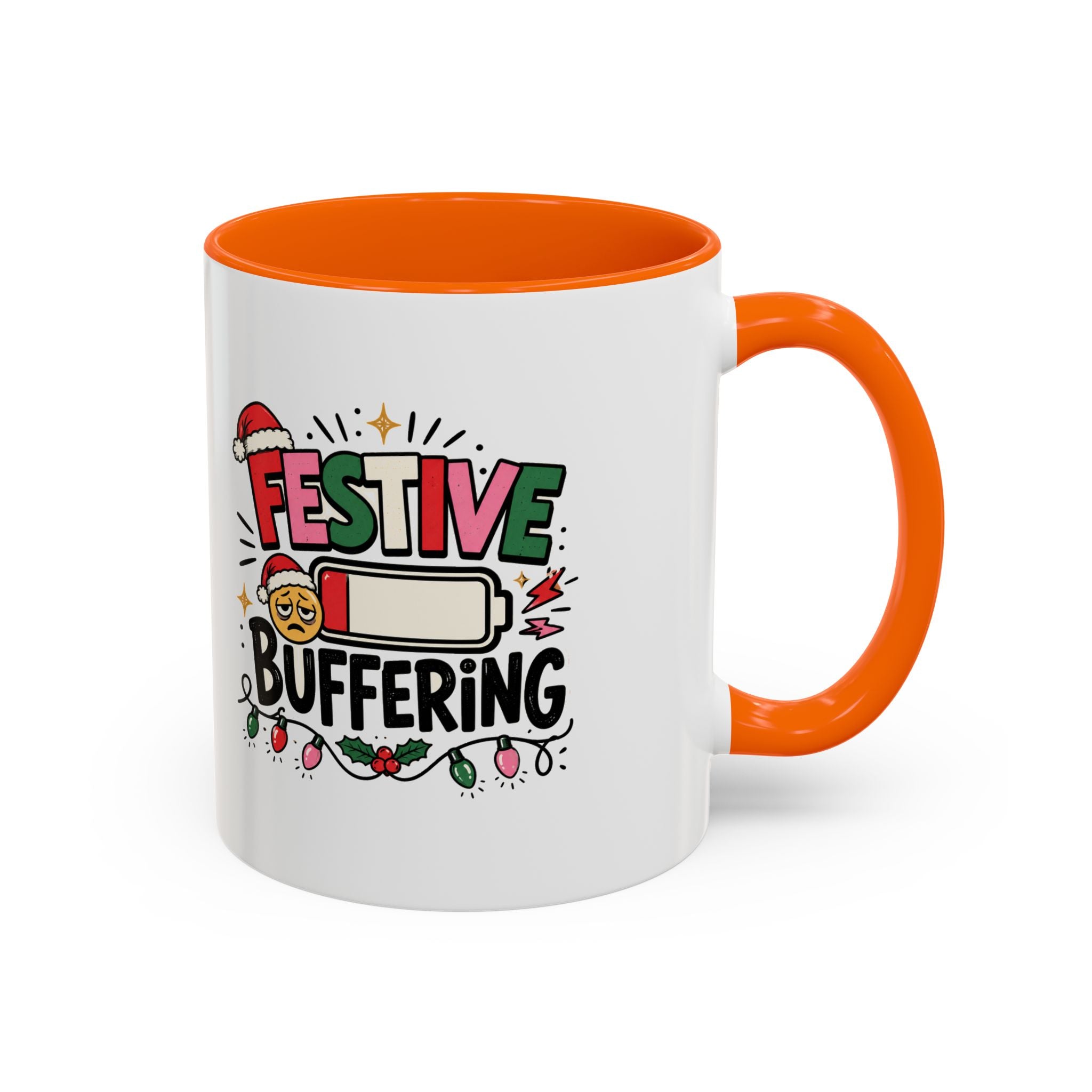 Modern Day Christmas Festive Buffering Mug — Funny Christmas Holiday Coffee Cup (11/15oz)