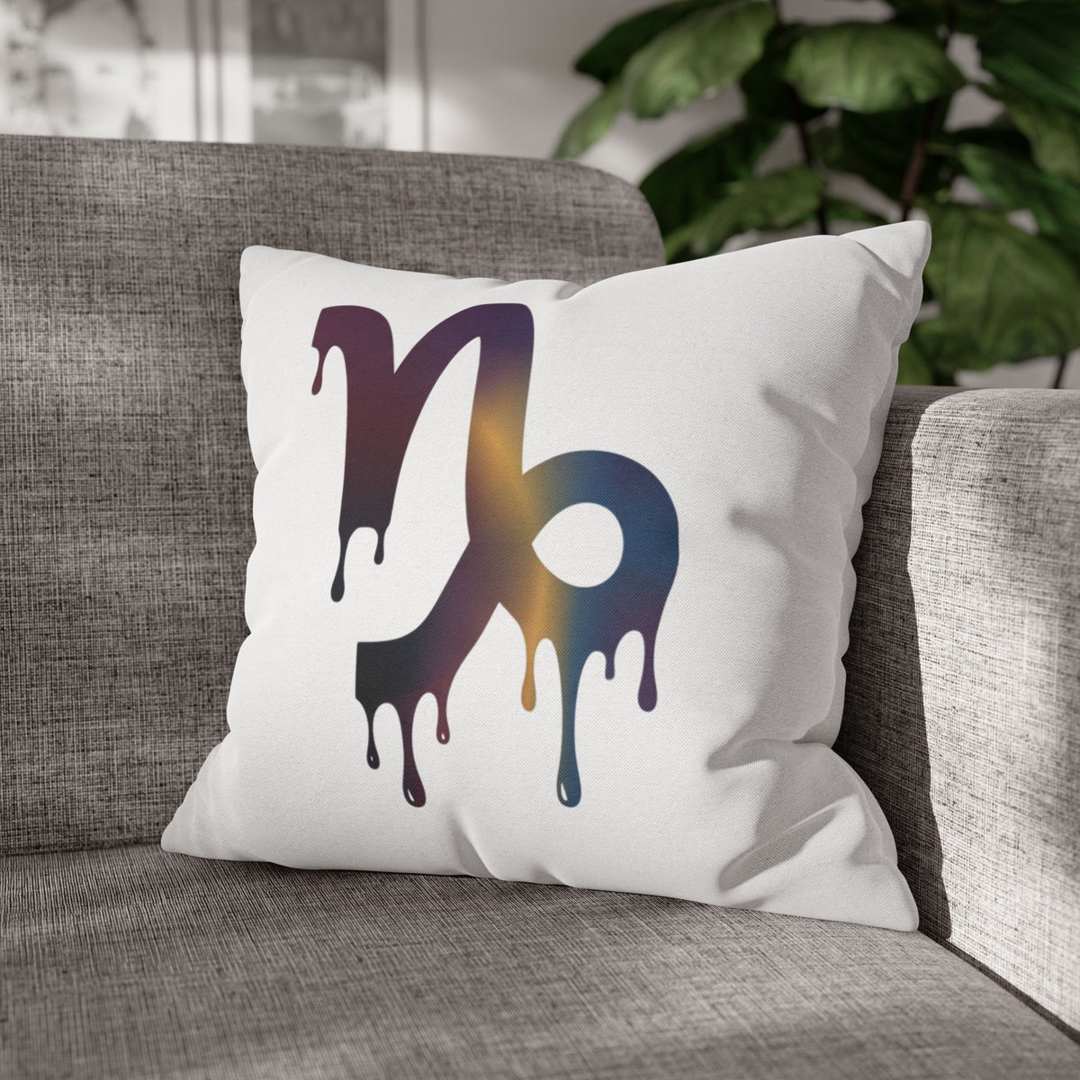 Capricorn Drip Zodiac Pillowcase — Decorative Astrology Accent