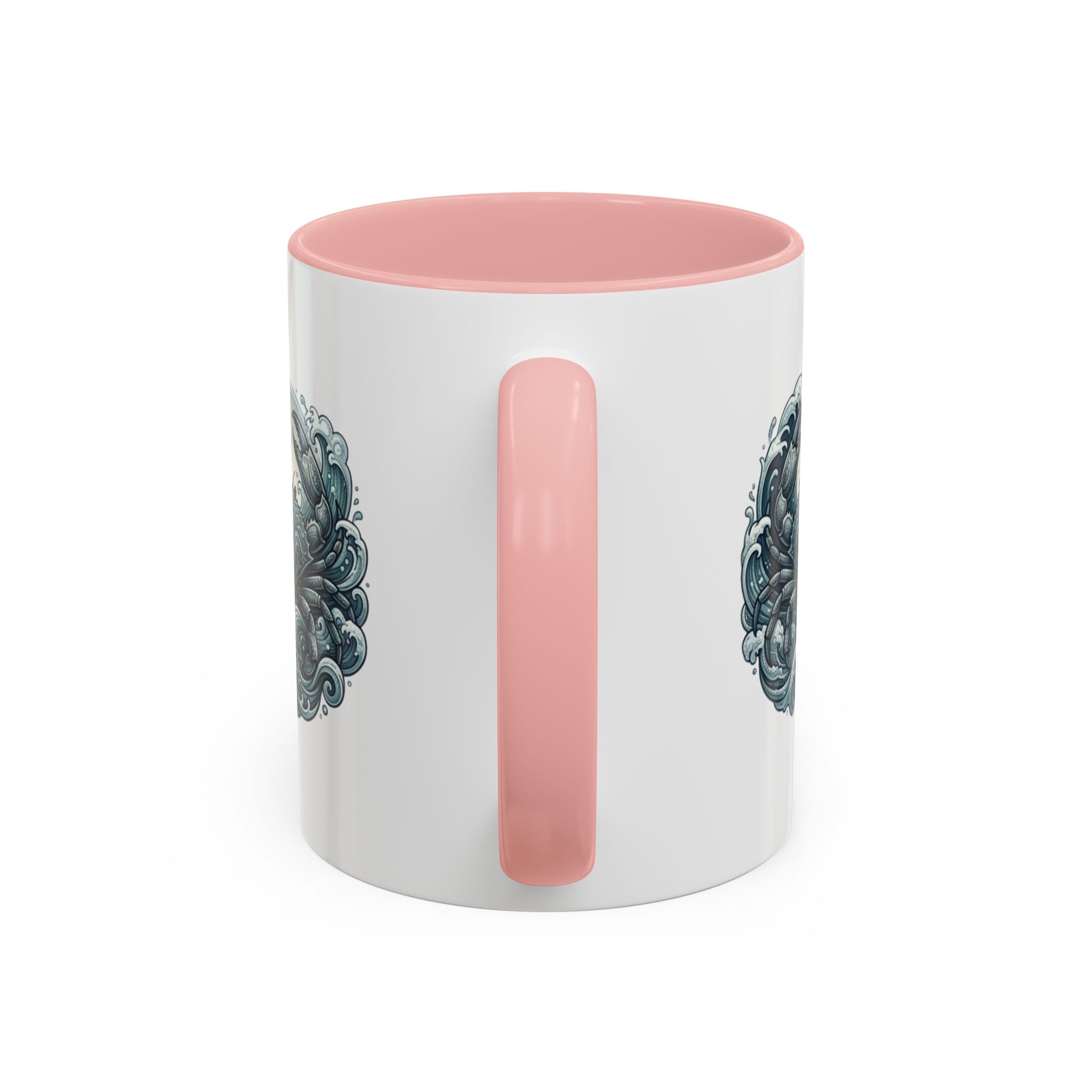 Crab Wave Accent Coffee Mug — Nautical Ocean Art