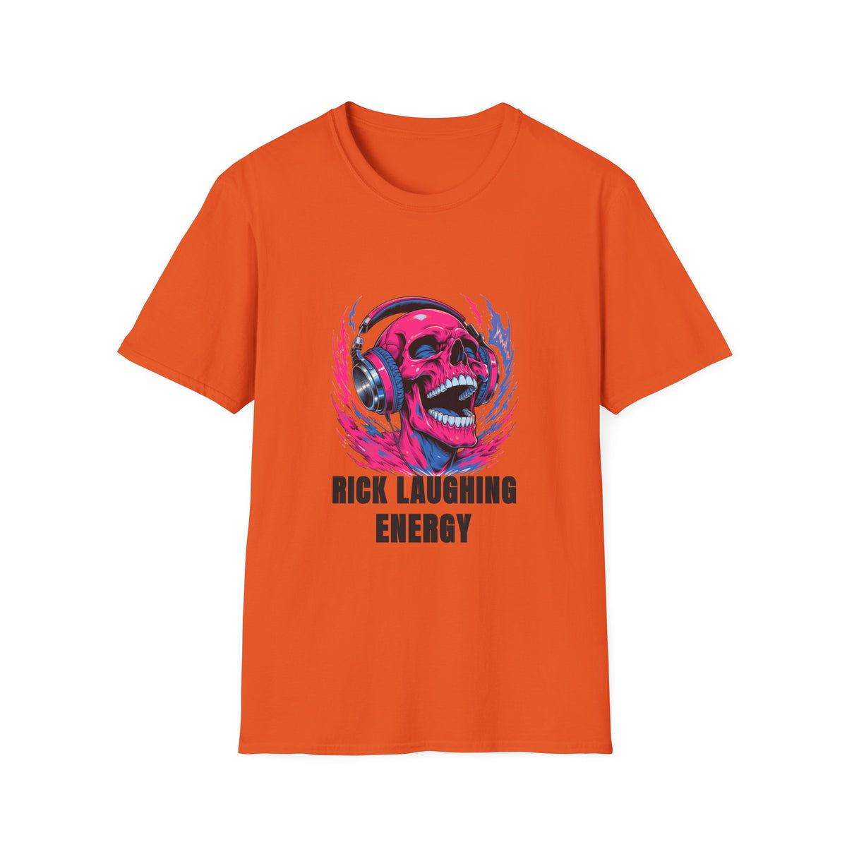 Skull Headphones T-Shirt — "Rich Laughing Energy" Graphic Tee - Trending Now - August 2026