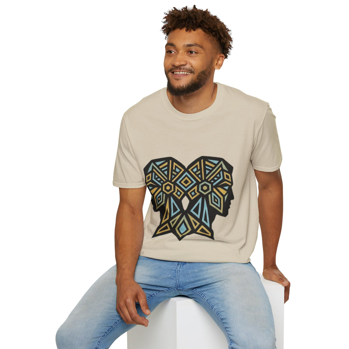 Geometric Elephant Tee — Tribal Mosaic Elephant Graphic T-Shirt