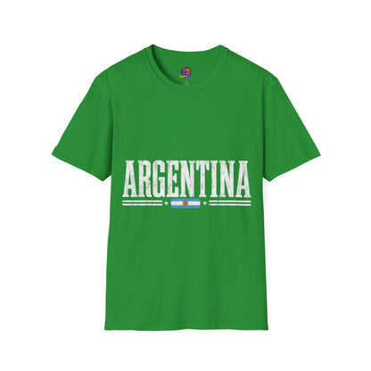 Argentina Graphic T-Shirt — Retro Flag Stripe Football Soccer Tee