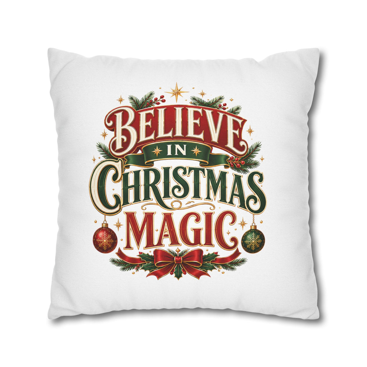 Christmas Pillowcase Believe in Christmas Magic Pillow