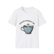 Certified Corporate Girl Retro Coffee Tee - Funny Office Humor Graphic T-Shirt - Trending Now - September 2026