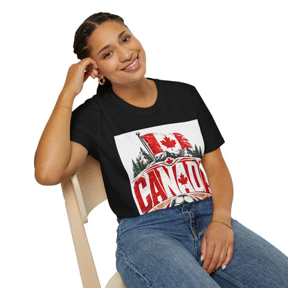 Canada Soccer T‑Shirt — Canadian Flag & Maple Leaf Crest
