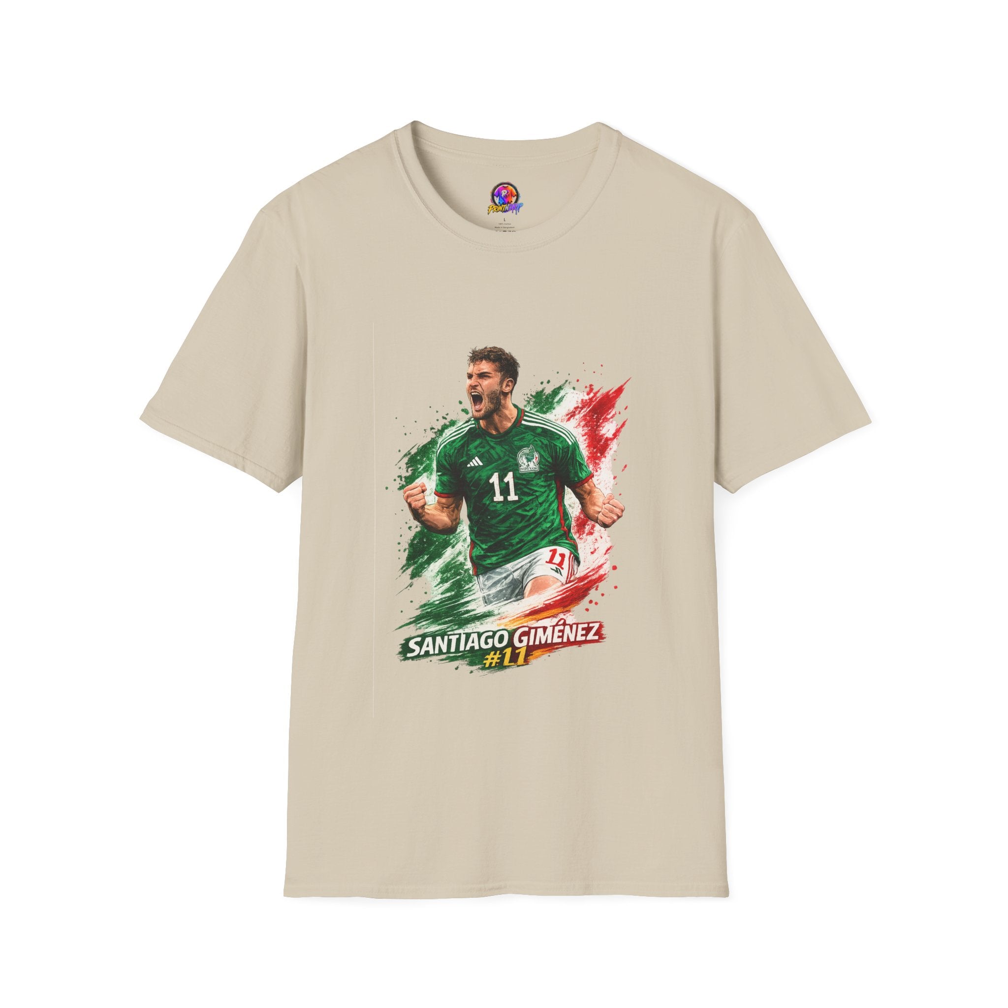 Mexico Soccer Jersey T-Shirt — Santiago Giménez Mexico #11 Fan Tee