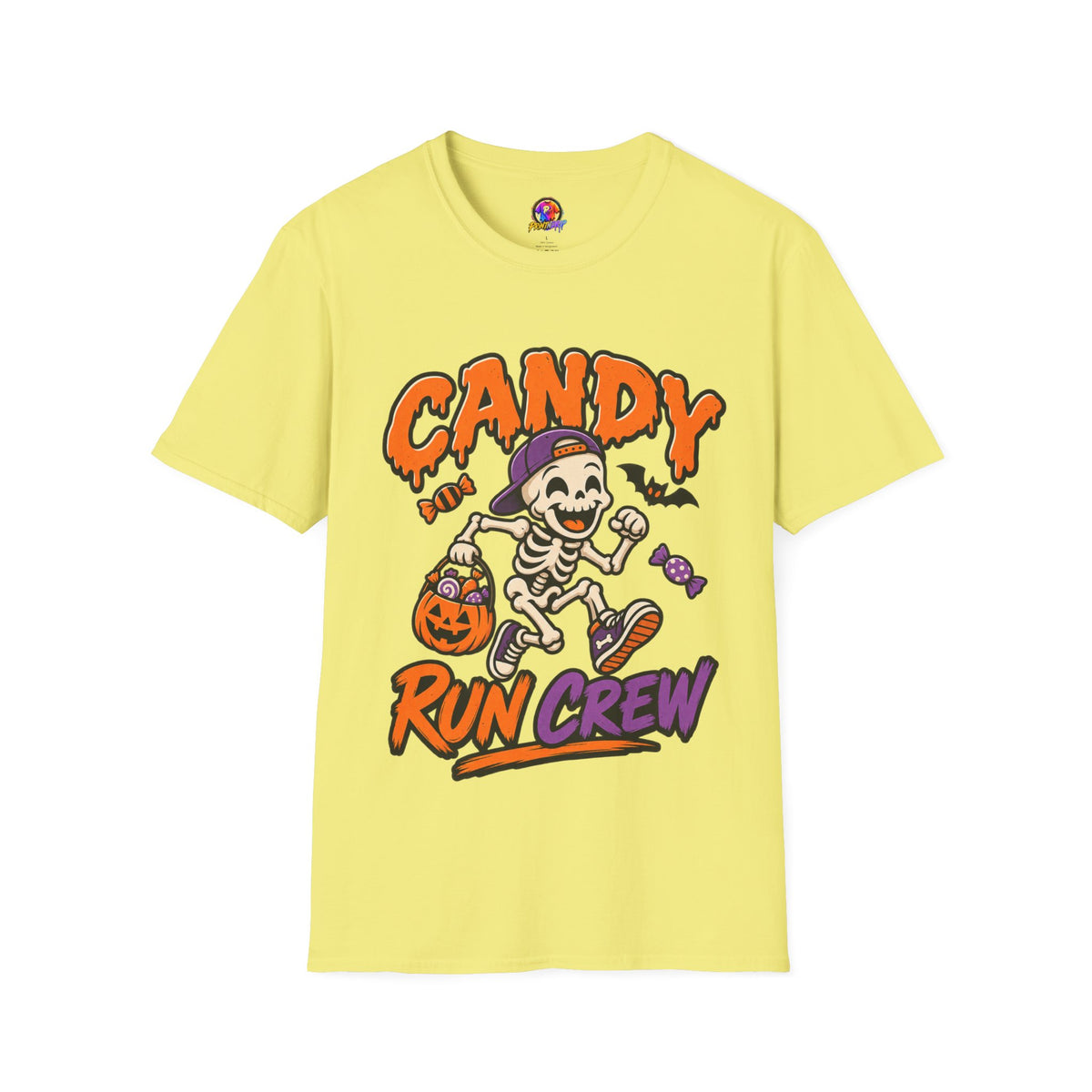 Candy Run Crew T-Shirt — Halloween Skeleton Trick-or-Treat Tee