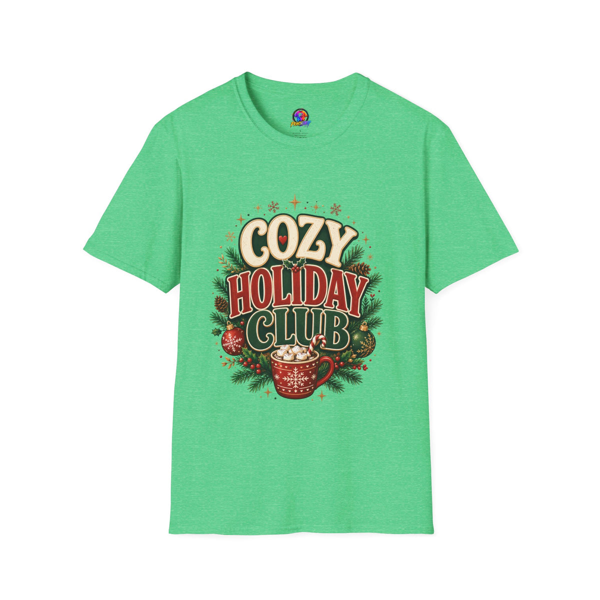 Cozy Holiday Club T-Shirt — Festive Christmas Cozy Cocoa Graphic Tee